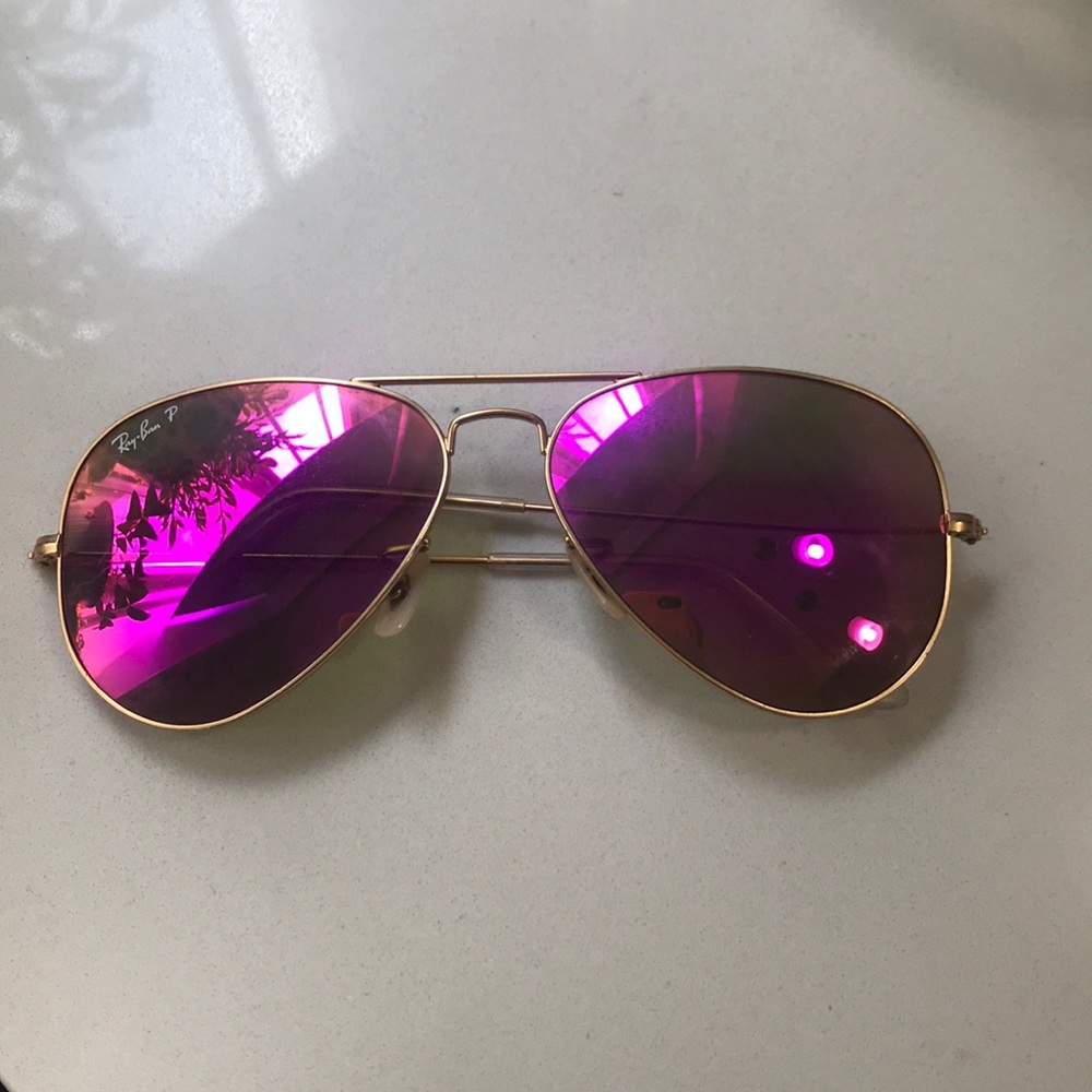 ray ban flash pink aviators